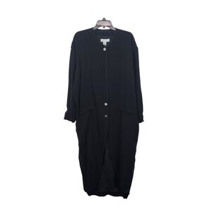 Bern Conrad Vintage Women's 100% Silk Three Buttoned Dress Black - M